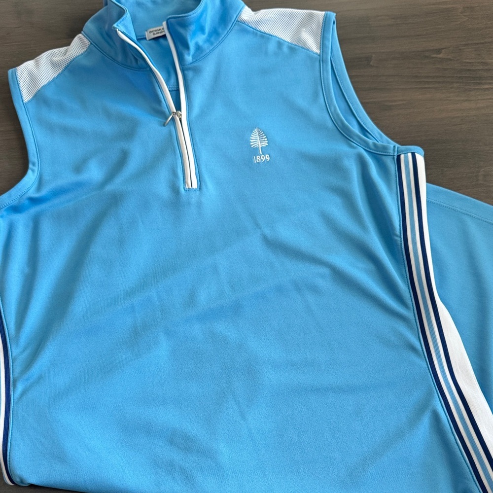 Blue Sleeveless Zip-Up Dress by Bermuda Sands